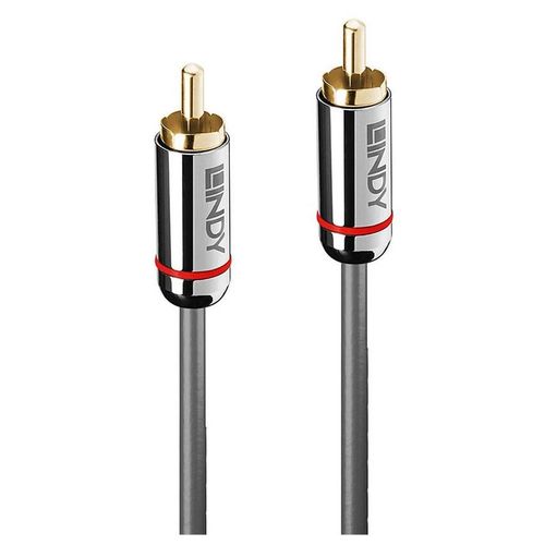 Lindy Cromo Line - Câble audio numérique (coaxial) - RCA mâle pour RCA mâle - 1 m - anthracite - rond