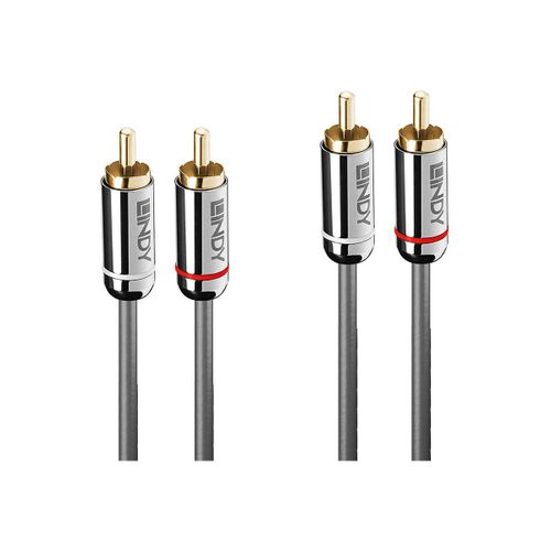 Lindy Cromo Line - Câble audio - RCA mâle pour RCA mâle - 50 cm - anthracite - rond