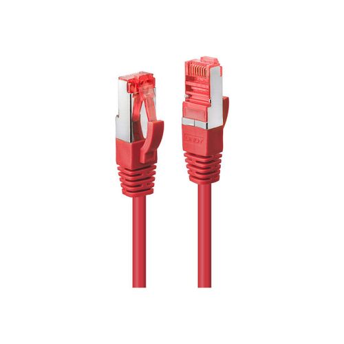 Lindy - Cordon de raccordement - RJ-45 (M) pour RJ-45 (M) - 30 cm - SFTP, PiMF - CAT 6 - moulé, sans crochet - rouge