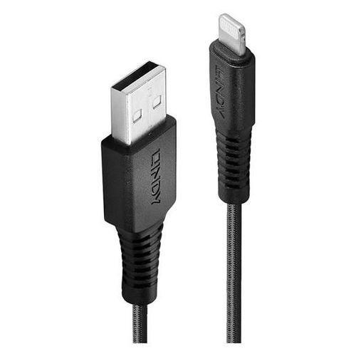 Lindy - Câble Lightning - Lightning mâle pour USB mâle - 50 cm - blindé - noir - rond