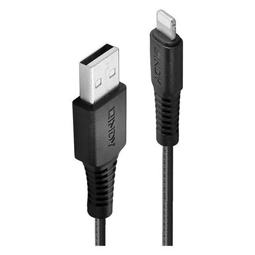 Lindy - Câble Lightning - Lightning mâle pour USB mâle - 1 m - blindé - noir - rond