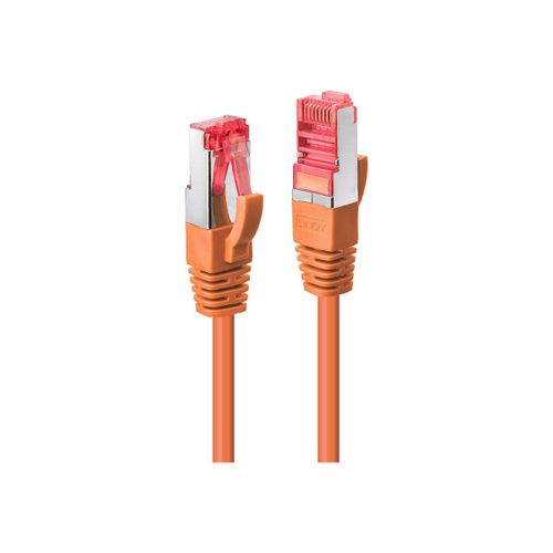 Lindy - Cordon de raccordement - RJ-45 (M) pour RJ-45 (M) - 50 cm - SFTP, PiMF - CAT 6 - sans crochet - orange