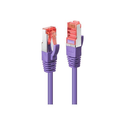 Lindy - Cordon de raccordement - RJ-45 (M) pour RJ-45 (M) - 30 cm - SFTP, PiMF - CAT 6 - moulé, sans crochet - violet