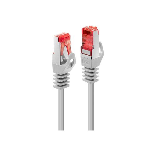 Lindy Basic - Cordon de raccordement - RJ-45 (M) pour RJ-45 (M) - 5 m - SFTP, PiMF - CAT 6 - moulé, sans crochet, bloqué - gris clair