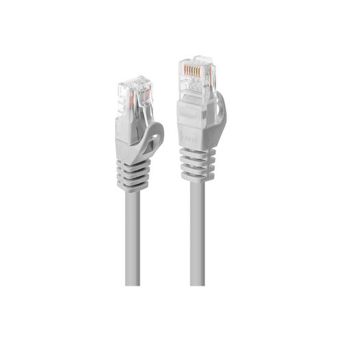Lindy Basic - Cordon de raccordement - RJ-45 (M) pour RJ-45 (M) - 7.5 m - UTP - CAT 6 - moulé, sans crochet - gris