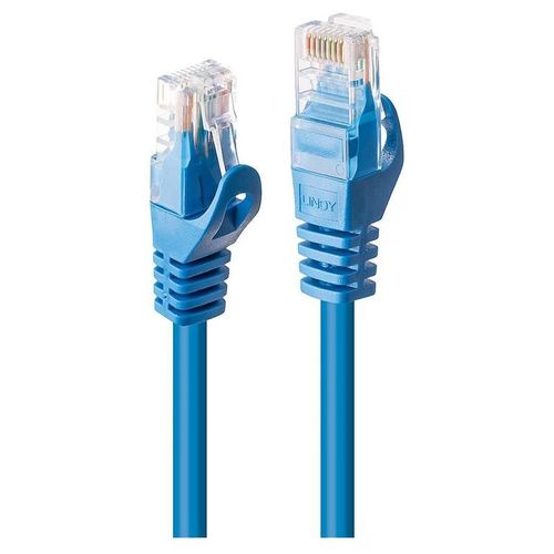 Lindy Basic - Cordon de raccordement - RJ-45 (M) pour RJ-45 (M) - 50 cm - UTP - CAT 6 - moulé, sans crochet - bleu