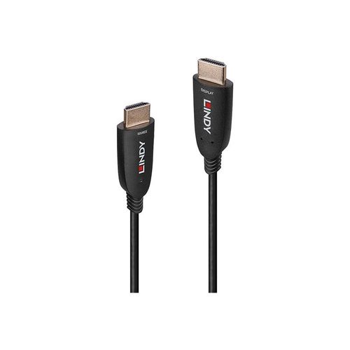 Lindy - Câble HDMI - HDMI mâle pour HDMI mâle - 30 m - fibre optique - noir - support 8K60Hz (7680 x 4320), support 4K120Hz (3840 x 2160), hybride