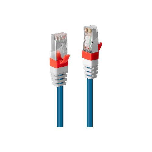 Lindy Premium - Cordon de raccordement - RJ-45 (M) pour RJ-45 (M) - 20 m - SFTP - CAT 6a - sans halogène - bleu