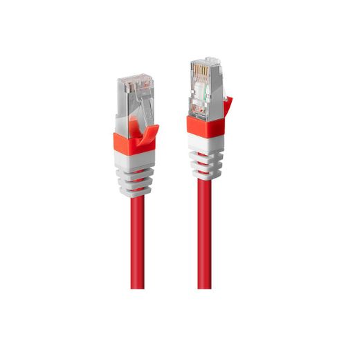 Lindy Premium - Cordon de raccordement - RJ-45 (M) pour RJ-45 (M) - 50 cm - SFTP - CAT 6a - sans halogène - rouge