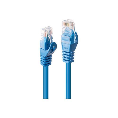 Lindy Basic - Cordon de raccordement - RJ-45 (M) pour RJ-45 (M) - 10 m - UTP - CAT 6 - moulé, sans crochet - bleu