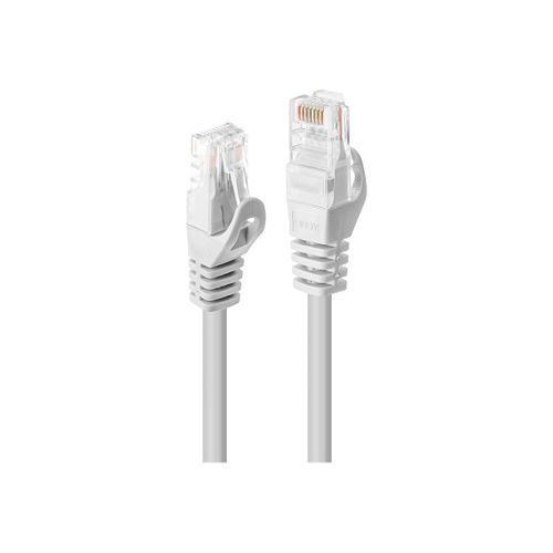 Lindy Basic - Cordon de raccordement - RJ-45 (M) pour RJ-45 (M) - 30 cm - UTP - CAT 6 - moulé, sans crochet - blanc