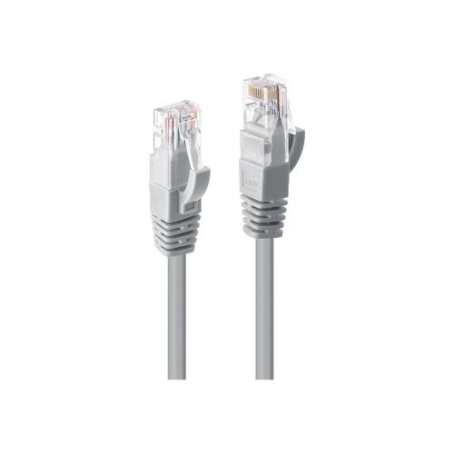 Lindy - Câble réseau - RJ-45 (M) pour RJ-45 (M) - 50 cm - UTP - CAT 6 - moulé, sans crochet, bloqué - gris