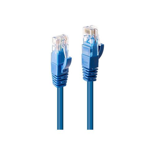 Lindy - Cordon de raccordement - RJ-45 (M) pour RJ-45 (M) - 30 m - UTP - CAT 6 - moulé, sans crochet, bloqué - bleu