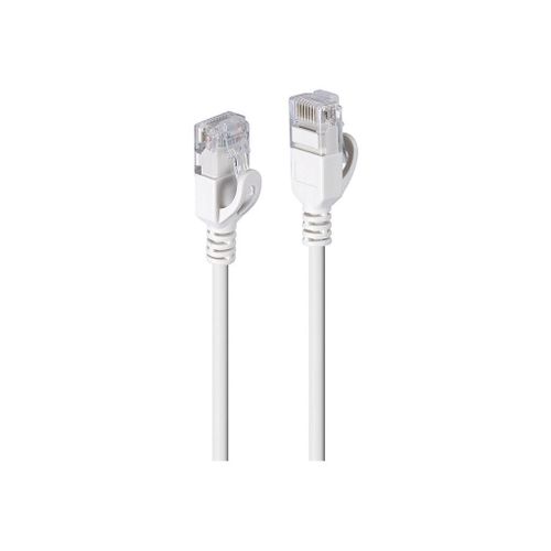 Lindy - Cordon de raccordement - RJ-45 (M) pour RJ-45 (M) - 2 m - 3.6 mm - paire torsadée écrantée (F/UTP) - CAT 6a - sans halogène, sans crochet, ultra-mince, moulé - gris