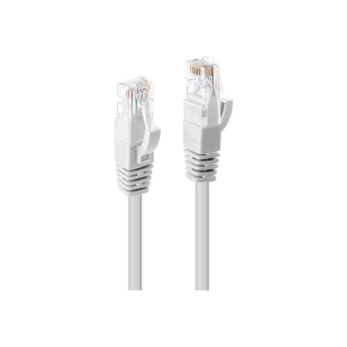 Lindy - Cordon de raccordement - RJ-45 (M) pour RJ-45 (M) - 30 cm - UTP - CAT 6 - moulé, sans crochet, bloqué - blanc