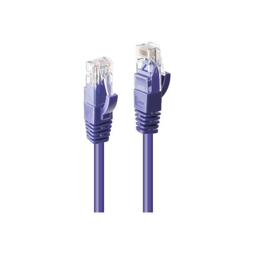 Lindy - Cordon de raccordement - RJ-45 (M) pour RJ-45 (M) - 3 m - UTP - CAT 6 - moulé, sans crochet, bloqué - violet