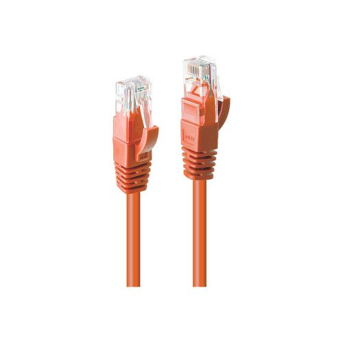 Lindy - Cordon de raccordement - RJ-45 (M) pour RJ-45 (M) - 30 m - UTP - CAT 6 - moulé, sans crochet, bloqué - orange