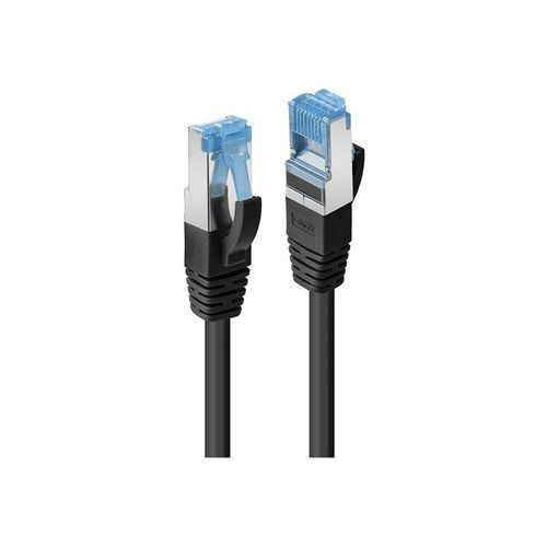Lindy - Cordon de raccordement - RJ-45 (M) pour RJ-45 (M) - 30 cm - SFTP, PiMF - CAT 6a - sans halogène, moulé, sans crochet - noir