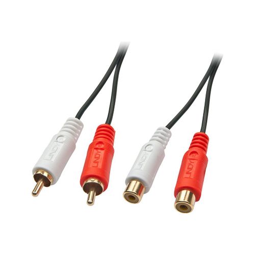 Lindy Premium - Rallonge de câble audio - RCA mâle pour RCA femelle - 2 m