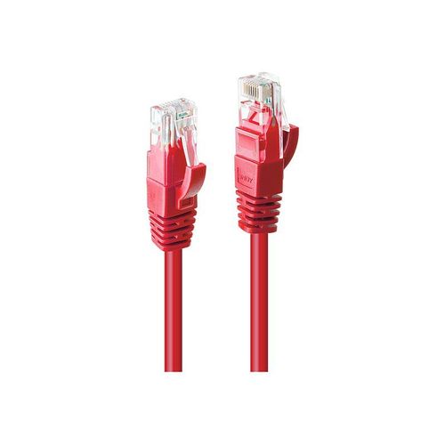 Lindy - Cordon de raccordement - RJ-45 (M) pour RJ-45 (M) - 7.5 m - UTP - CAT 6 - sans crochet - rouge