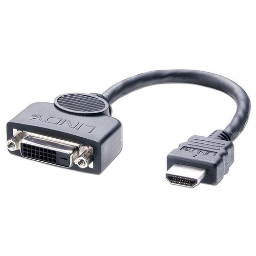 Lindy - Adaptateur vidéo - HDMI mâle pour DVI-D femelle - 20 cm