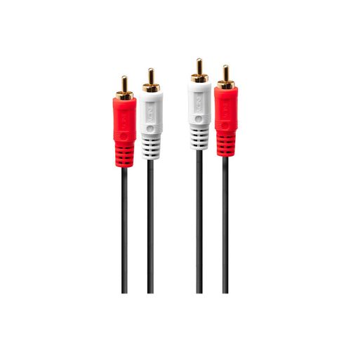 Lindy Premium - Câble vidéo/audio - RCA x 2 mâle pour RCA x 2 mâle - 1 m - noir - moulé