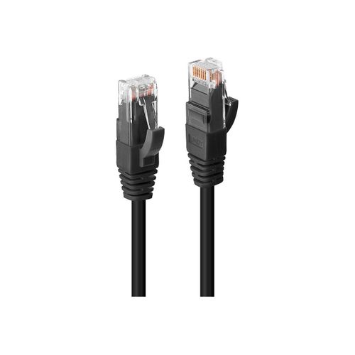 Lindy Premium - Cordon de raccordement - RJ-45 (M) pour RJ-45 (M) - 30 cm - UTP - CAT 6 - sans halogène, sans crochet - noir