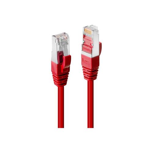 Lindy Premium - Cordon de raccordement - RJ-45 (M) pour RJ-45 (M) - 30 cm - SFTP - CAT 6 - sans halogène, sans crochet - rouge