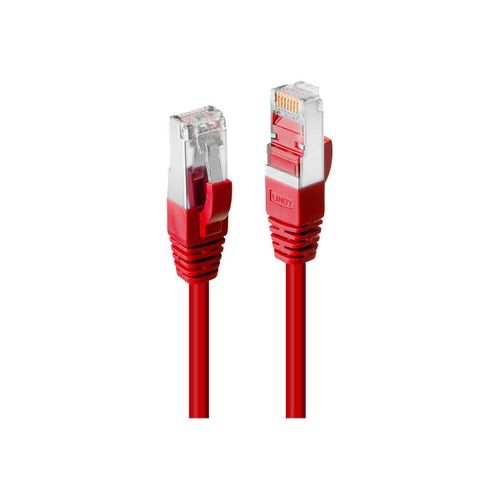 Lindy Premium - Cordon de raccordement - RJ-45 (M) pour RJ-45 (M) - 30 m - SFTP - CAT 6 - sans halogène, sans crochet - rouge