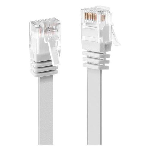 Lindy - Cordon de raccordement - RJ-45 (M) pour RJ-45 (M) - 2 m - UTP - CAT 6 - moulé, plat - blanc