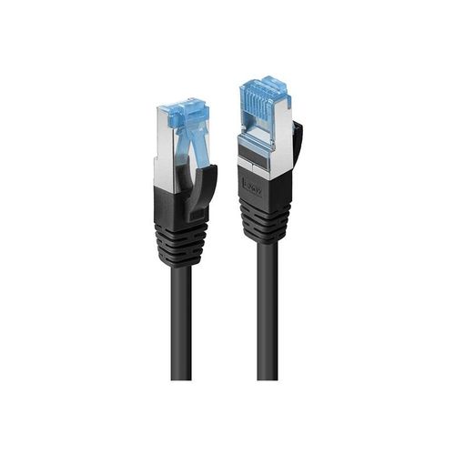 Lindy - Cordon de raccordement - RJ-45 (M) pour RJ-45 (M) - 5 m - SFTP, PiMF - CAT 6a - IEEE 802.3af/IEEE 802.3at - moulé, sans crochet - noir