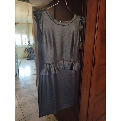 Robe Grise Argentée Sandro M/38 Vintage Y2k