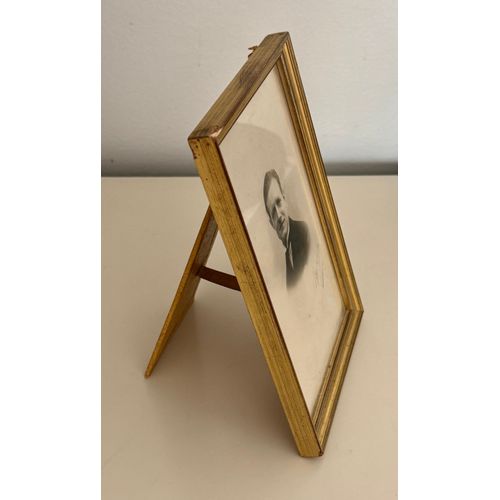 Cadre à poser en bois avec dorure année 1940- Moulures dorées- dimensions=190 X130X12 mm Avec verre déjà posé- Vintage-