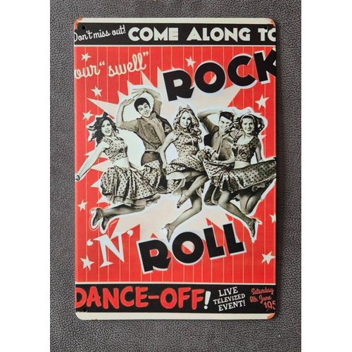Plaque métallique décorative Rock'n'Roll