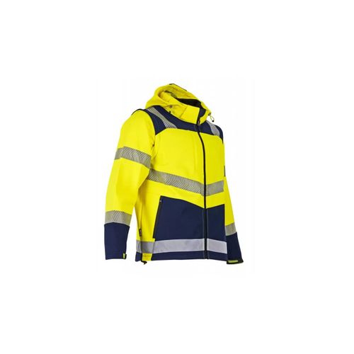 Veste Haute-Visibilité Viseur - Softshell 3 Couches - Jaune/Marine - T3 M - Lma - 2227 T3