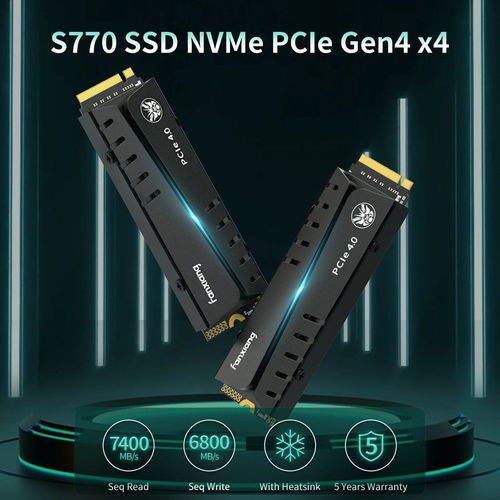Disque SSD Interne M.2 NVMe PCIe4.0 4G Dram Cache, Modele: 1TB