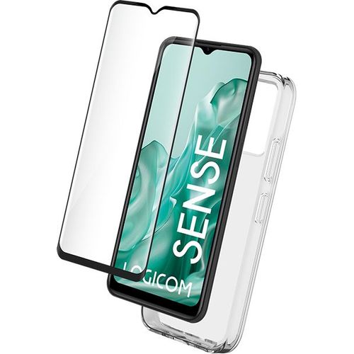 Pack 2 En 1 Coque Logicom Sense Souple Transparente + Protège Écran + Smartframe¿ - Certifié Grs Bigben