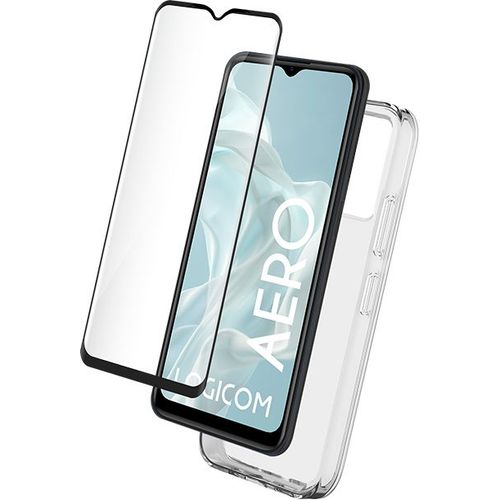 Pack 2 En 1 Coque Logicom Aero Souple Transparente + Protège Écran + Smartframe¿ - Certifié Grs Bigben