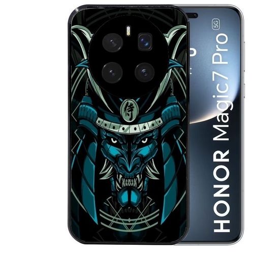 Coque Noire Pour Magic 7 Pro Samourai Bleu