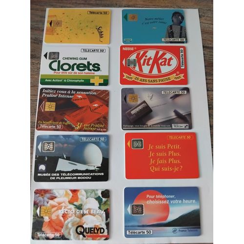 10 Cartes Téléphoniques "Publicités"