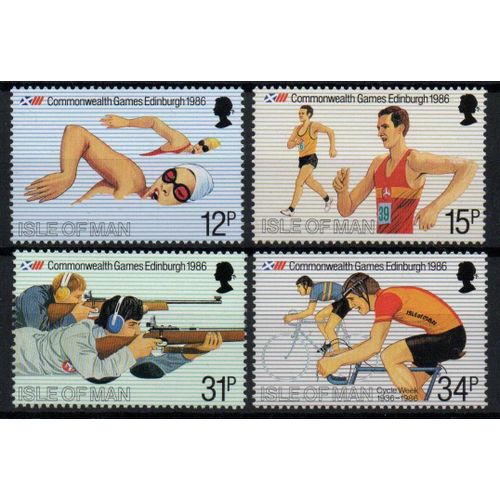 Ile De Man Timbres Jeux Du Commonwealth 1986