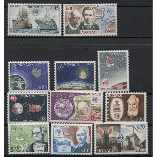 Monaco Timbres Union Internationale Des Télécommunications 1965