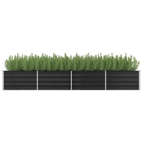 Vidaxl Lit Surélevé De Jardin Anthracite 320x80x45 Cm Acier Galvanisé