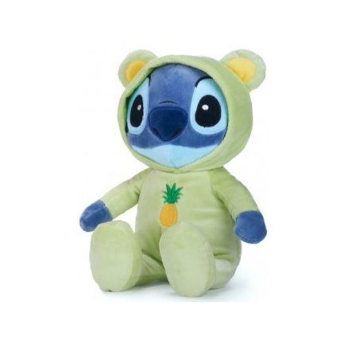 Peluche Stitch En Grenouillere Vert 35 Cm - Pyjama - Set Doudou Enfant + 1 Carte Tigre