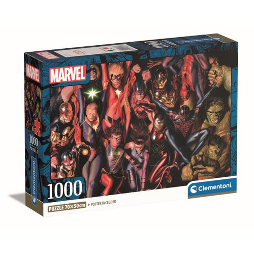 Puzzle Adulte Compact 1000 Pièces - Marvel, Les Avengers