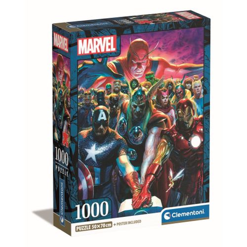 Puzzle Adulte Compact 1000 Pièces - Marvel, Les Avengers