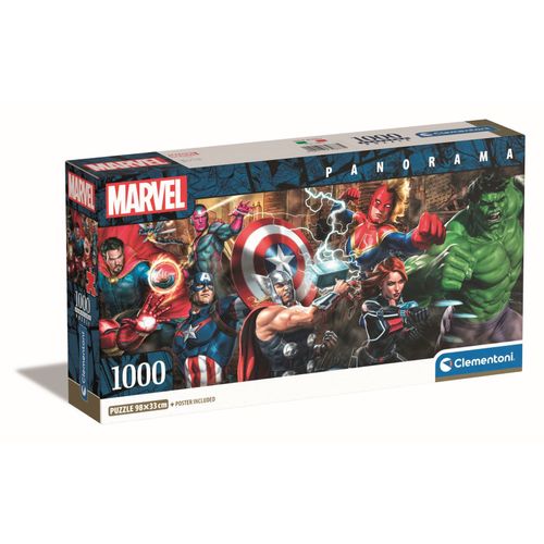 Puzzle Adulte Compact 1000 Pièces Panorama - Marvel, The Avengers