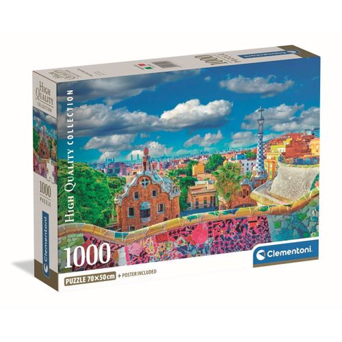 Puzzle Adulte Compact 1000 Pièces - Barcelona, Park Güel