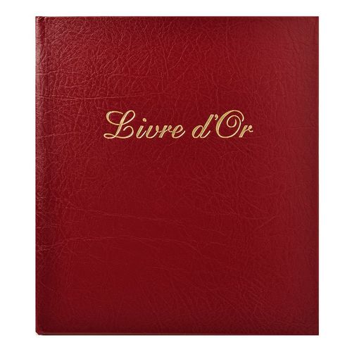 Exacompta Livre D'or Balacron Avec Titre 140 Pages Blanches 21x19 Cm Coloris Aléatoire