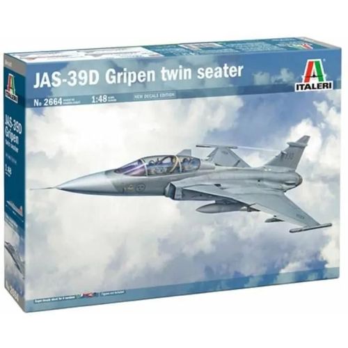 Italeri - Maquette Avion Jas 39 Gripen Twin Seater |Italeri|2664| 1:48 Maquette Char Promo - Ref : 15543-Italeri